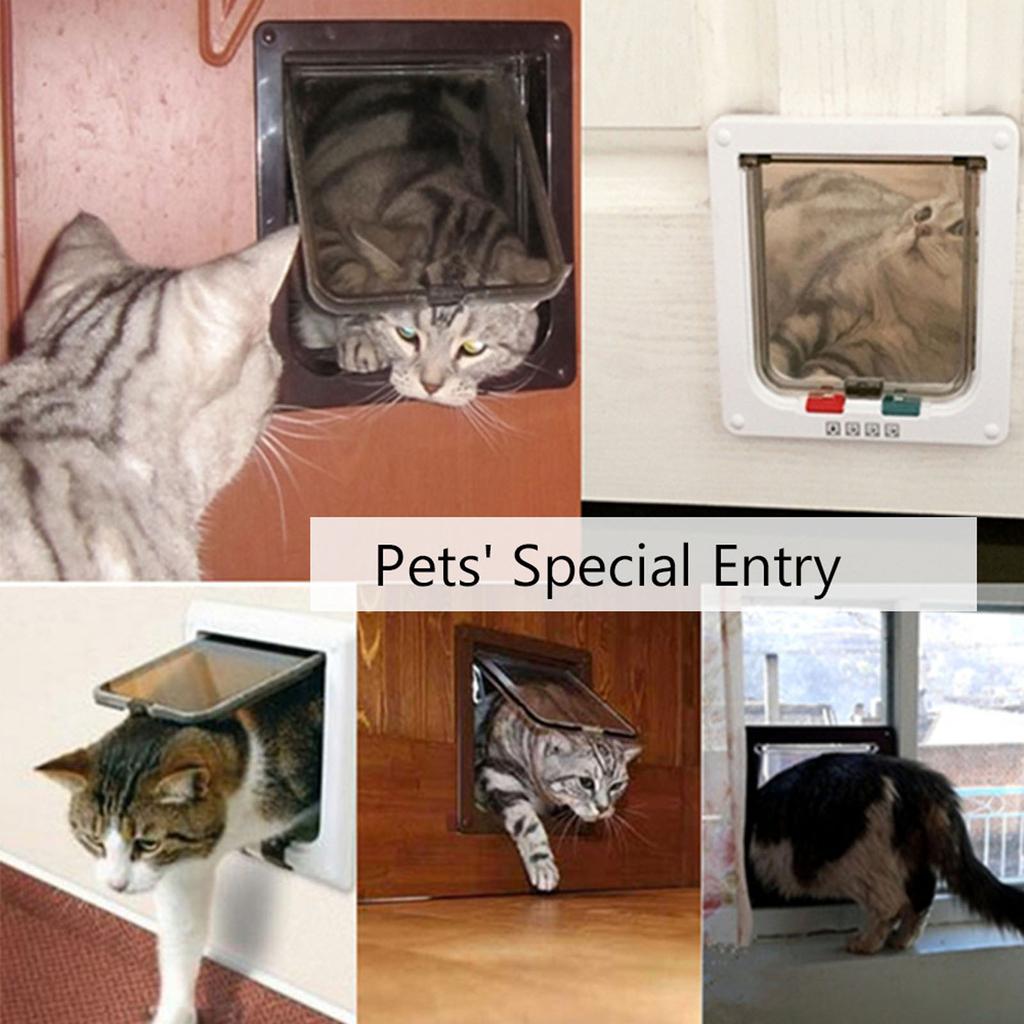 Flap Cats Door Pet Door Controllable Access Way Small Dogs Flap Door Dog Kitten House Security Door for Wall Pet Door