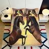 Horse Pattern Fitted Sheet, Microfiber Bed Cover,non-slip,mattress Protection,easy Care,all Season, Breathable, Machine Washable