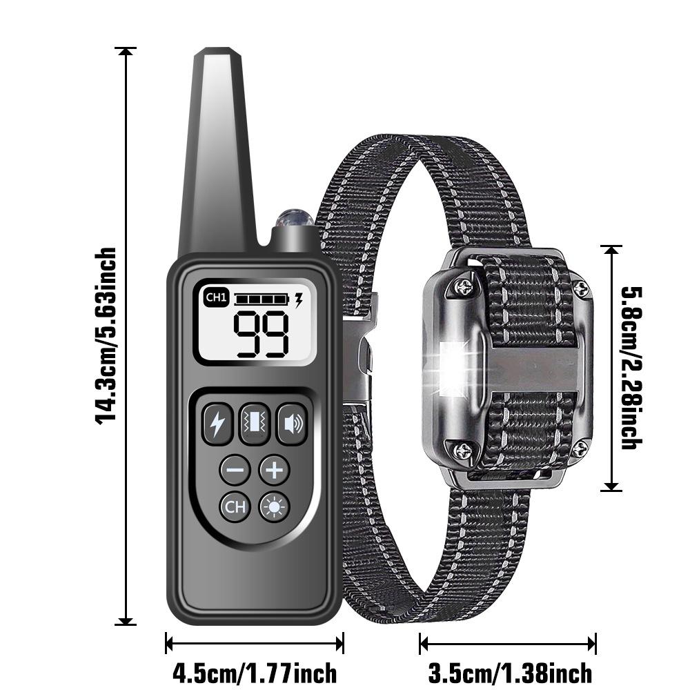 800m Dog Training Collar with Remote – Recyclable Anti-Bark Electronic Collar & Nylon Rope