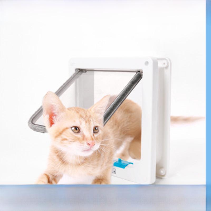 

Bi-directional Cat Door with Controllable Switch - Pet Supply S 19.7*19*2 cm чорний