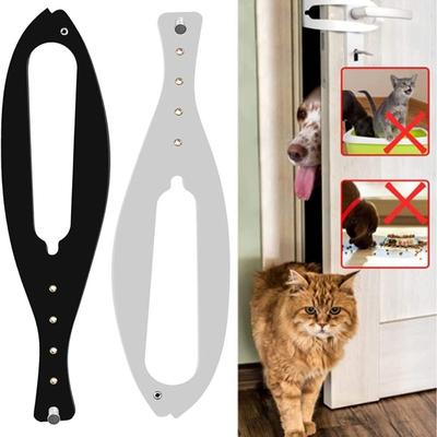 2 Stück/Set Lochentfernung Haustiertrennwand Verstellbarer Katzenklappenhalter Katzenzugangskontrolle