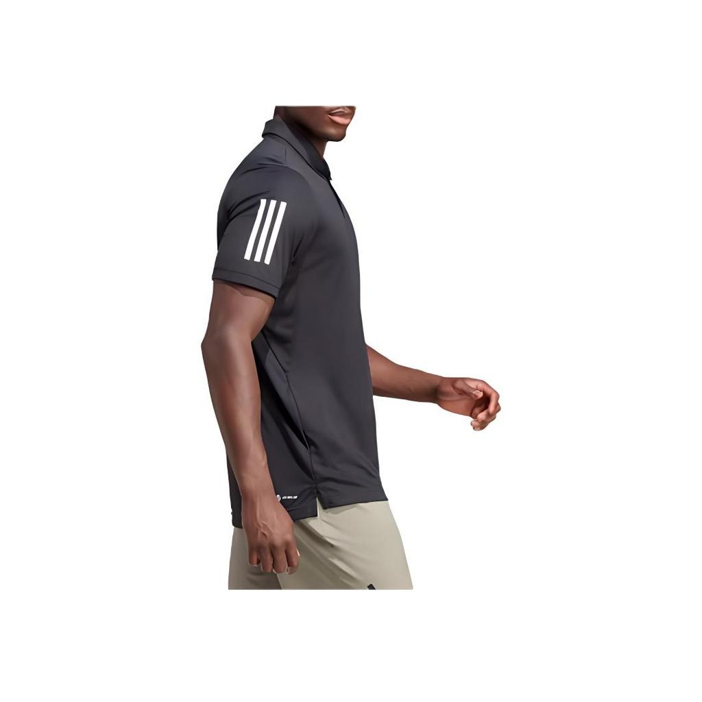 Adidas Club Three-Stripe Logo Short Sleeve Polo Men Tops Dark-Grey HS3269