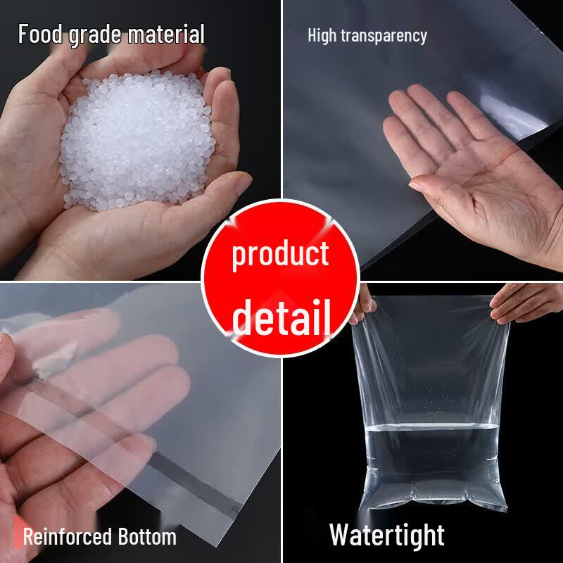 ROYUGO Transparent PE Flat Packaging Bags