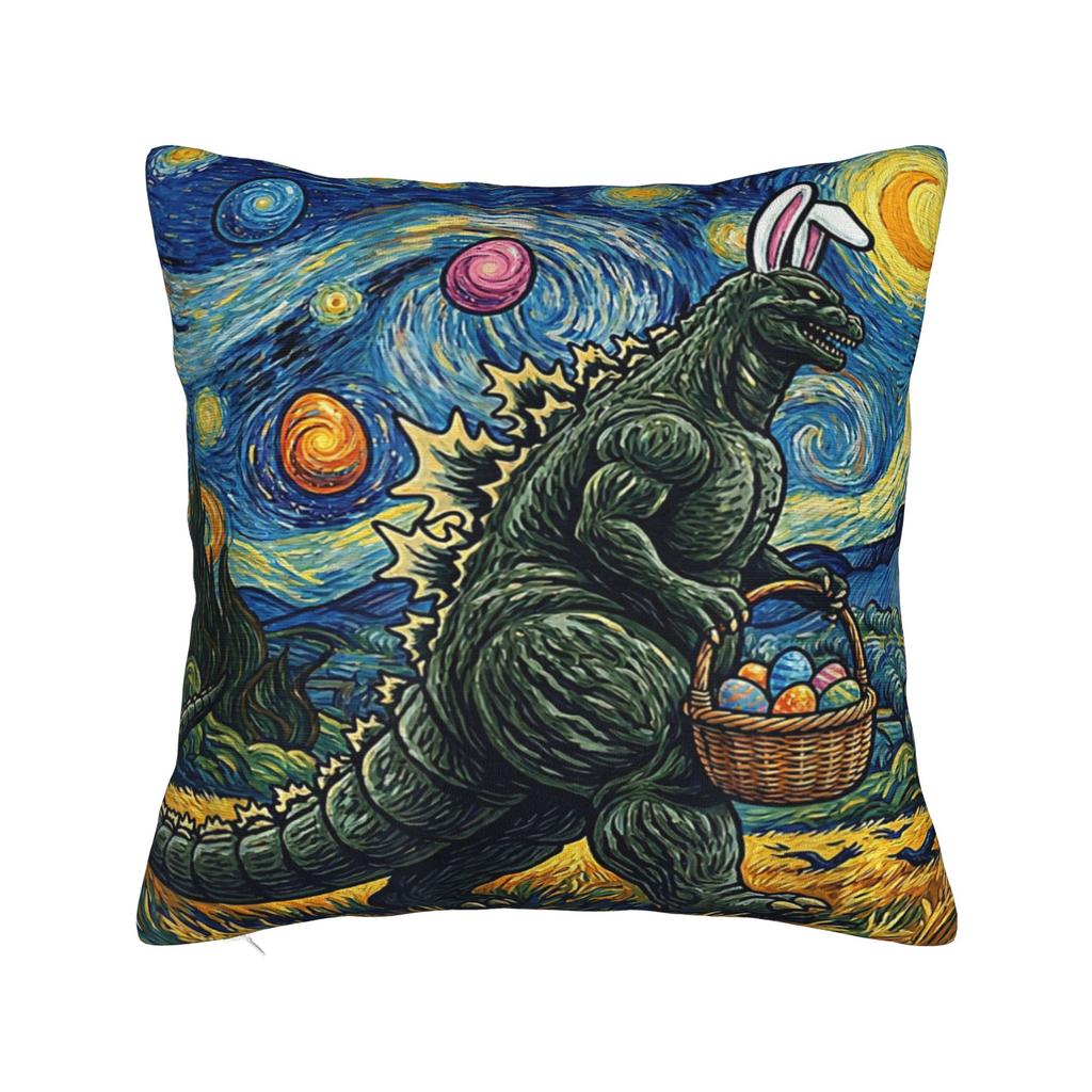 Easter Kaiju Monster Ramen Japanese Kawaii Anime Pillowcases Retro Trendy Pillow Case For Sofa Home Decor Design Pillow Cover