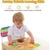 Aizweb Montessori Toys for 3 Year Old - Wooden Burger Stacking Toys for Toddlers and Kids Preschool, Educational Toys, Fine Motor Skill Toy, Blocks