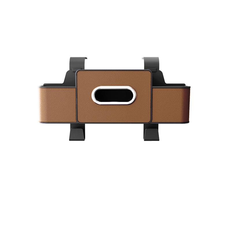 Car Backseat Organizer Multifunction Leather Interior Storage Bag Hanging Seat Back Tissue Water Cup Holder Auto Accessories.