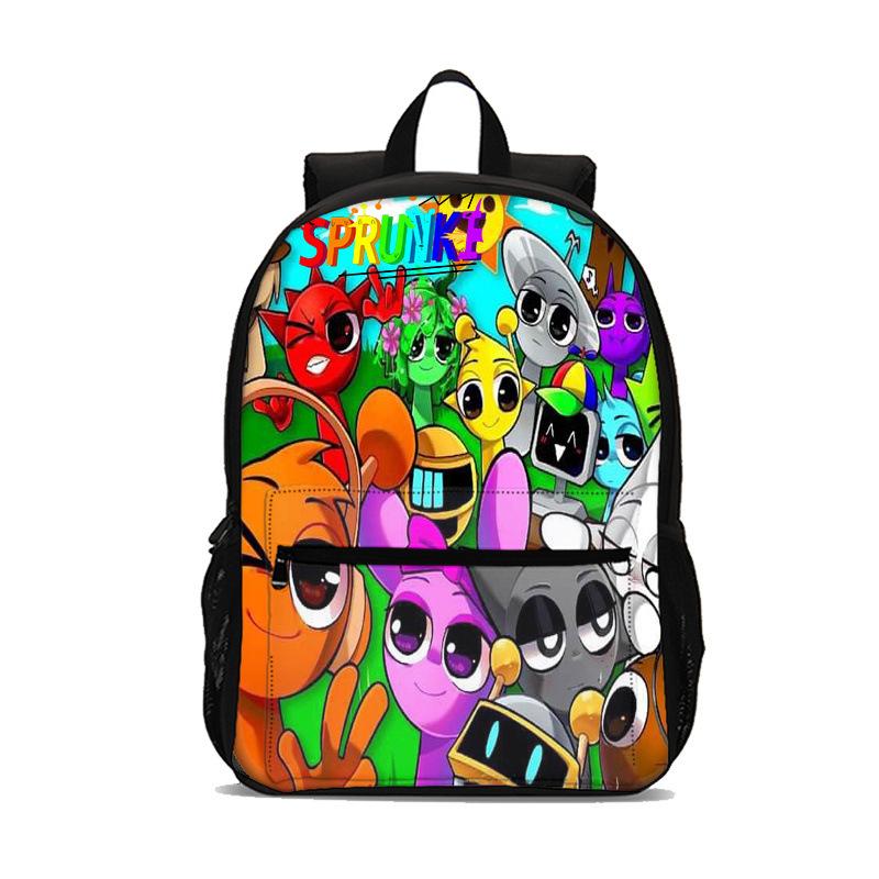 Sprunki Ritim Kutusu Oyunu Cep Cepli Öğrenci Sırt Çantası