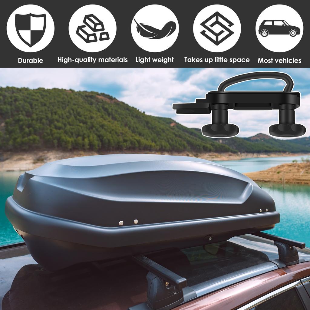 1Set Roof Box Mounting Fitting Kit Heavy Duty Roof Box U-Bolt Clamp Kit Universal Roof Rack Bracket Kit Car Mounting Accessories