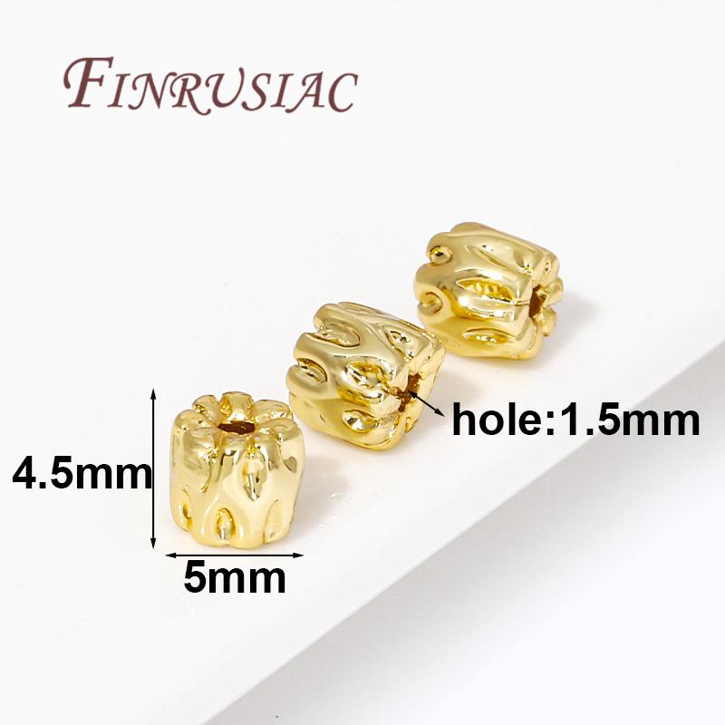 

Bead Separators 18K Gold Color Irregular Spacer Beads Bracelet Beads DIY Jewelry Making Supplies Necklace Accessories 5 Pcs