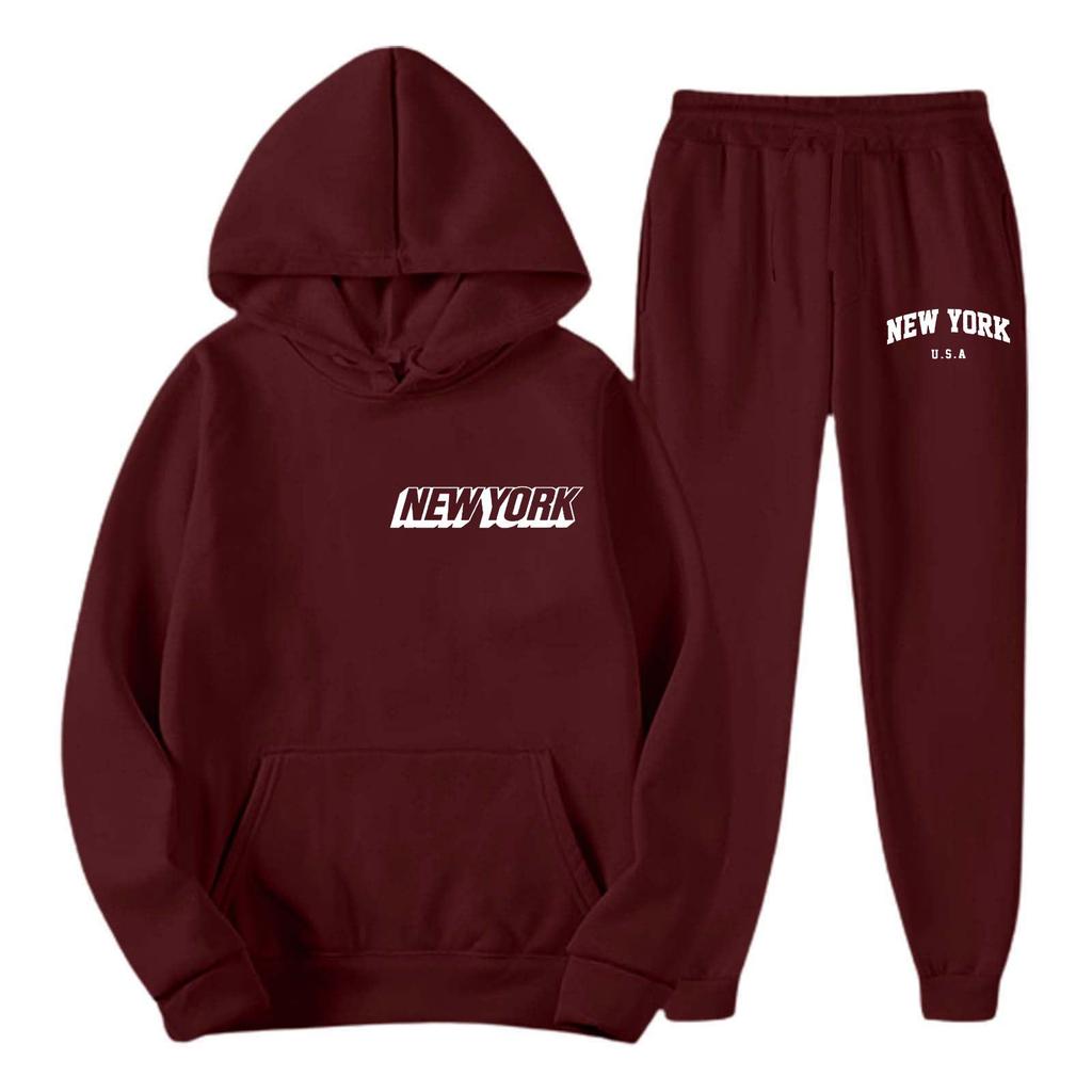 2026 Fall/Winter New Casual Printed Hoodie & Pants Set