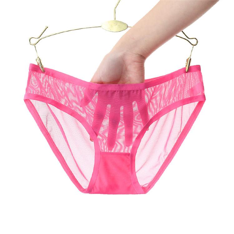 Low-Rise Transparent Mesh Panties - Sexy Japanese-Style, Cute Seamless Underwear for Women 1533