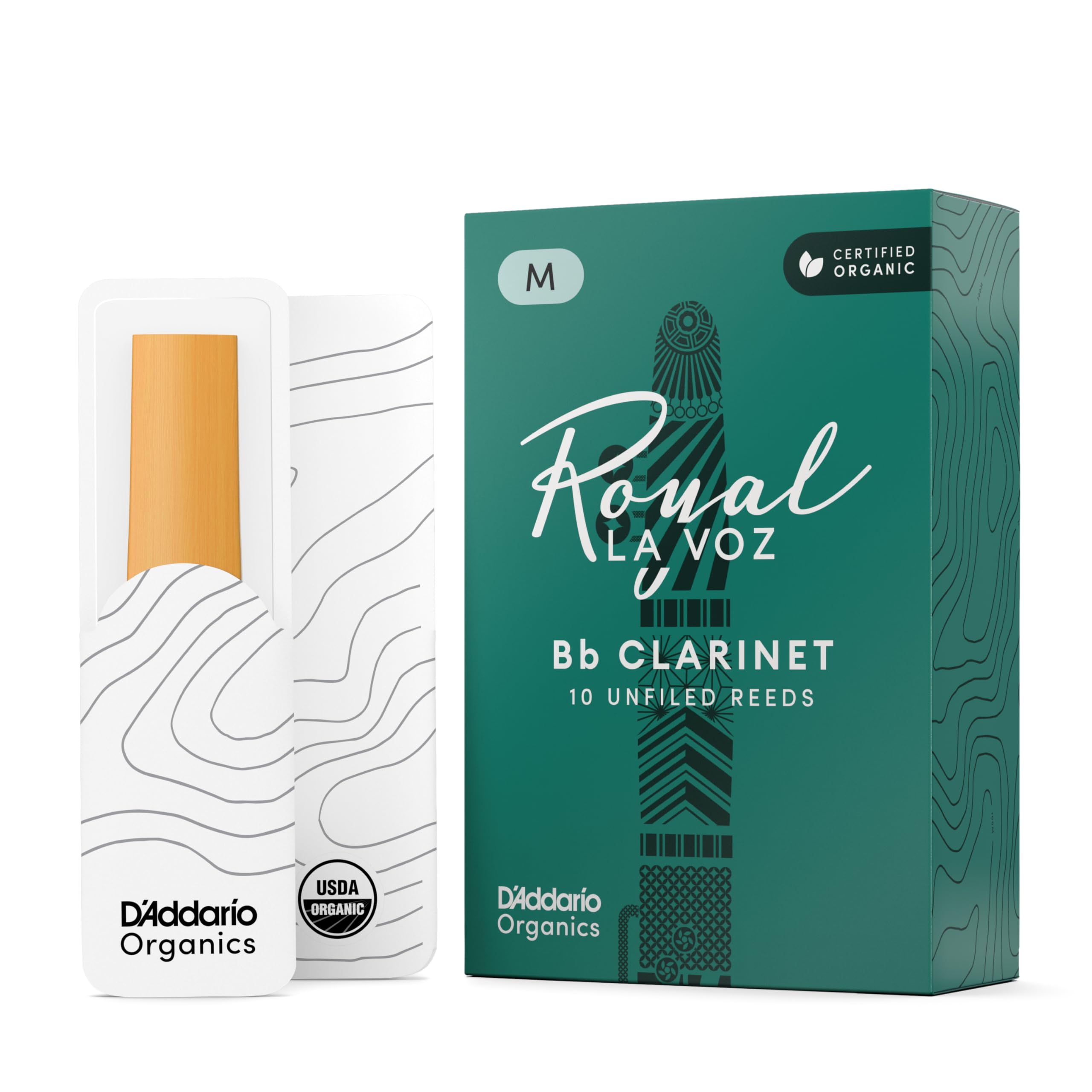 Трости для кларнета Bb WoodWinds LA VOZ RCC10MD D Addario D Addario [Жесткость Средняя] Упаковка 10 шт.