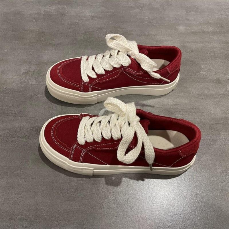 Studenten schwarze Canvas-Schuhe Frühling und Herbst neue atmungsaktive Schuhe Retro einfache Board-Schuhe