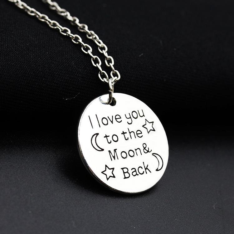 

100 Languages I Love You Projection Necklace for Women - Mother s Day Heart Jewelry, Stainless Steel