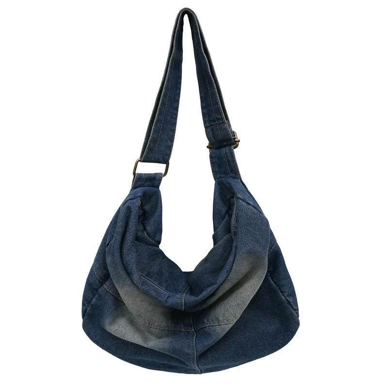 

Вместительная дорожная сумка в стиле ретро-джинс, легкая и универсальная сумка через плечо