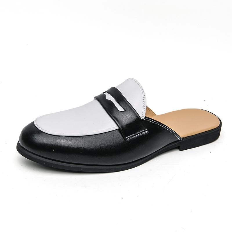 

Модные мужские полушлепанцы Мюли Обувь Для мужских Нового британского стиля Вельветовый верх Модные Однотонные Повседневные Уличные Домашние Тапочки Размер 38-46 38 чёрный