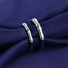 925 Silver Bamboo Love Lovers Ring A Pair Men Women Opening Simple Stylish Jewelry Rings Birthday Anniversary Gift