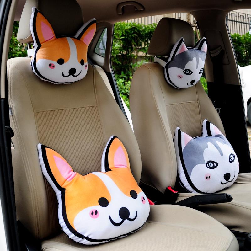 1pc Cartoon Dog Plush Pillow Stuffed Soft Animal Plush Toys Dolls Kids Children Cushion Creative Car