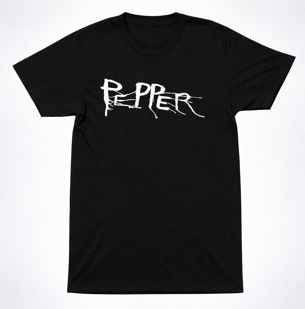 Pepper Scratch Logo T-Shirt – Reggae Punk Rock Tee Black (Copy) S