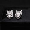 1 Pair Fashion Retro Men Brooches Wolf Animal Brooch Pins for Men And Women Wolf Brooch Shirt Collar Pin Brooch