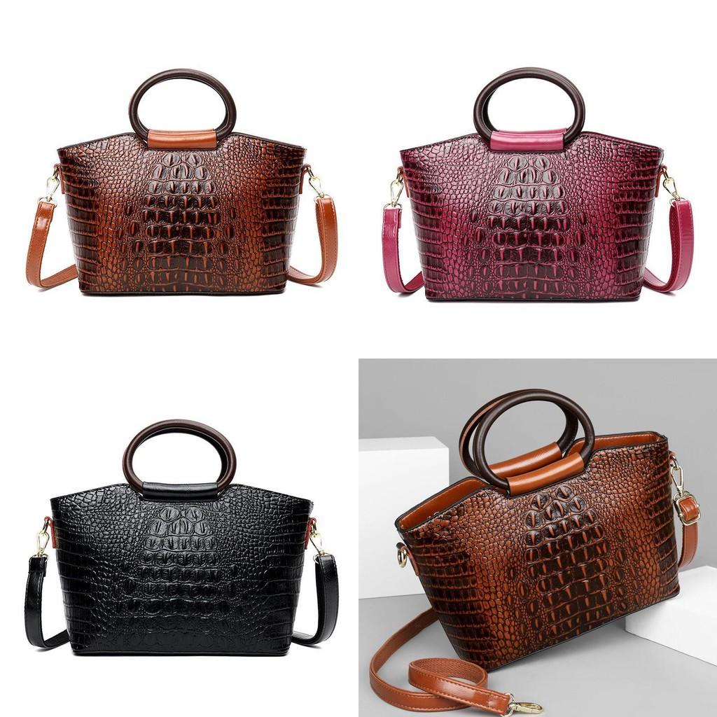 New Arrival Large Capacity Crocodile Pattern Handbag For Women Stylish Crossbody Bag