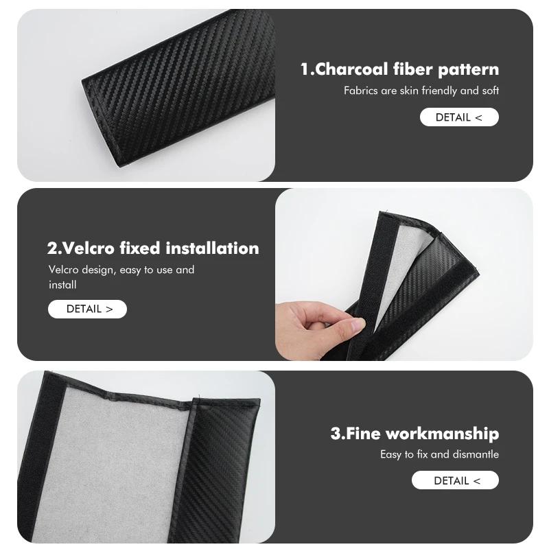 Car Stickers For Alfa Romeo Car Seatbelt Shoulder Protector Cover Carbon Fiber Safety Belt For Alfa Romeo 159 Giulietta 156 147