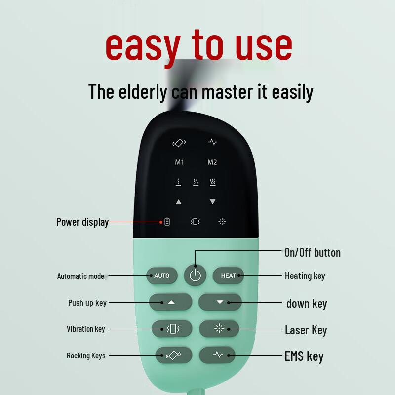 Aux Lumbar Massager with Heat and Pulse Therapy CN plug (adapter included)