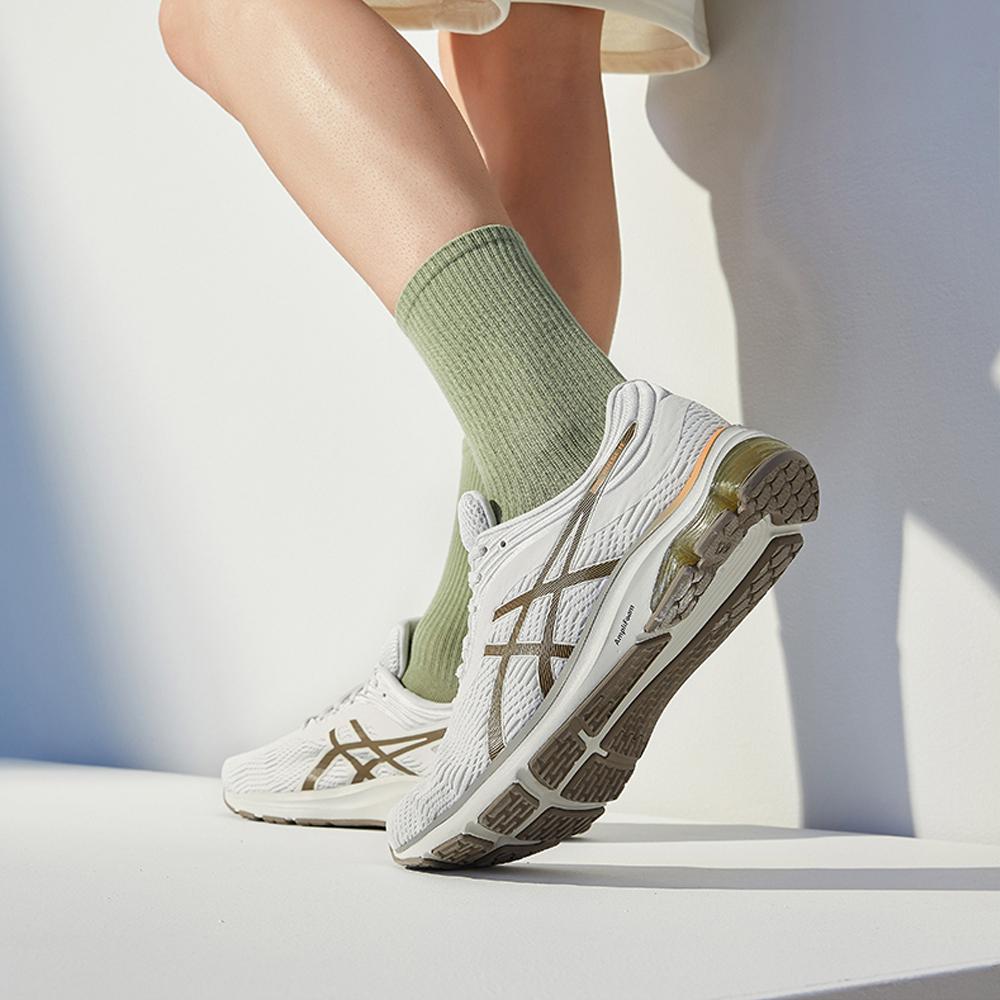 Asics Gel-Pulse 11 Casual Fabric Synthetic Leather Low-Top Running Shoes Men sneaker White Brown 1011B293-101