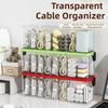 Staubdichte Karten-Datenkabel-Organizer-Box mit Deckel Langlebige Kabel-Organizer-Box Wiederverwendbarer Kunststoff-Schreibtisch-Kabel-Organizer