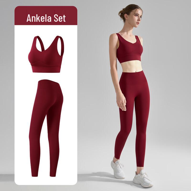 Women s Color-Block Sports Bra & Yoga Pants Set M