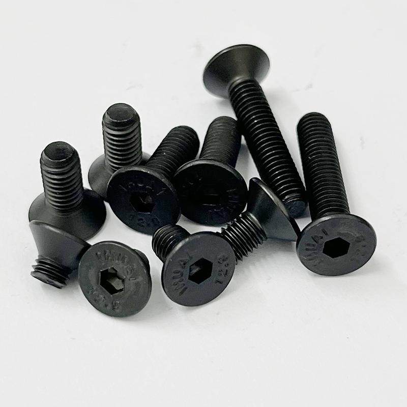 Countersunk Flat Head Hex Bolt Nut Set Kit M2 M3 M4 M5 M6 Black Grade 10.9 Steel Hex Hexagon Socket Countersunk Head Allen Screw