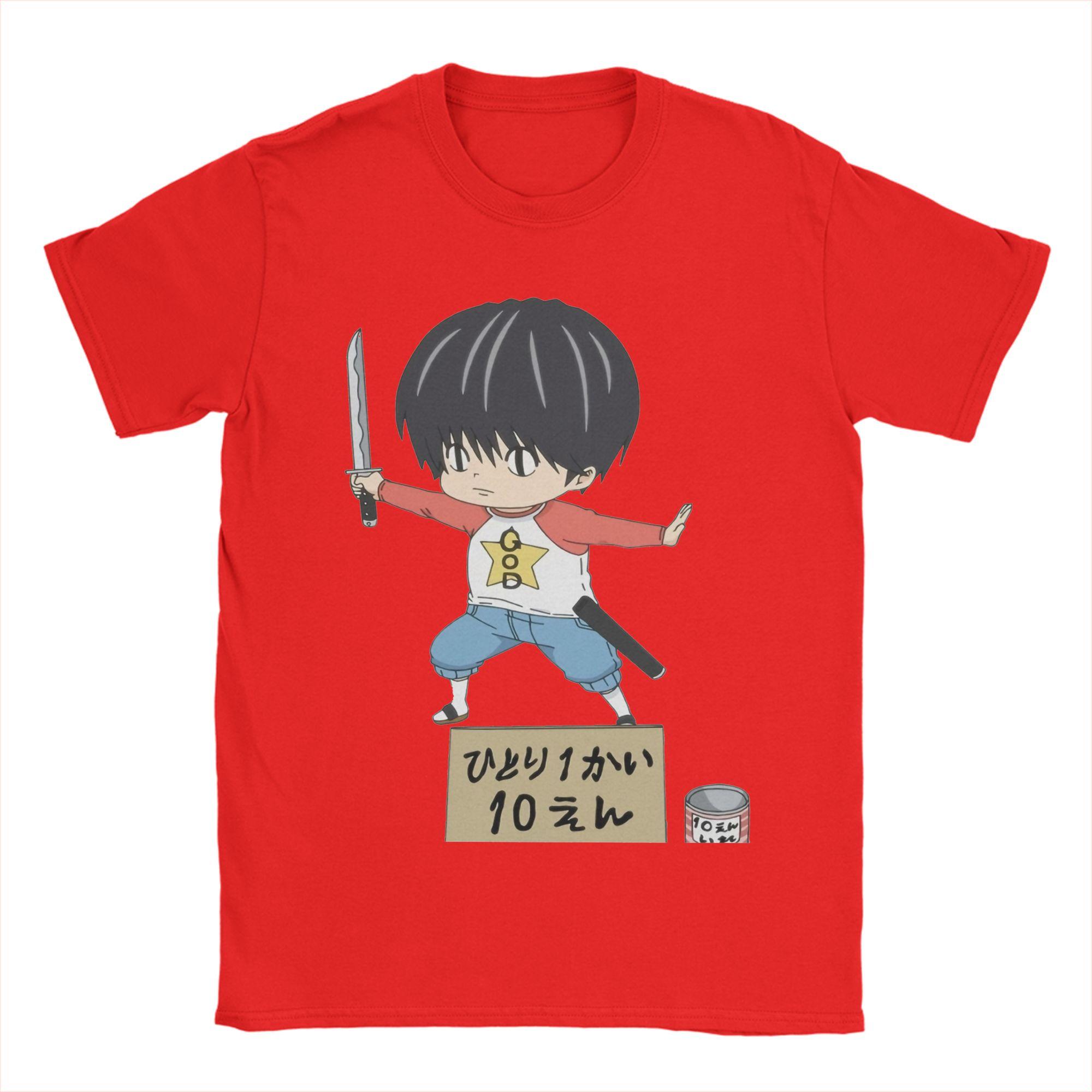 Kotaro Lives Alone TShirts for Men Anime Novelty Cotton Tee Shirt Crew Neck Short Sleeve T Shirt Summer Clothes M