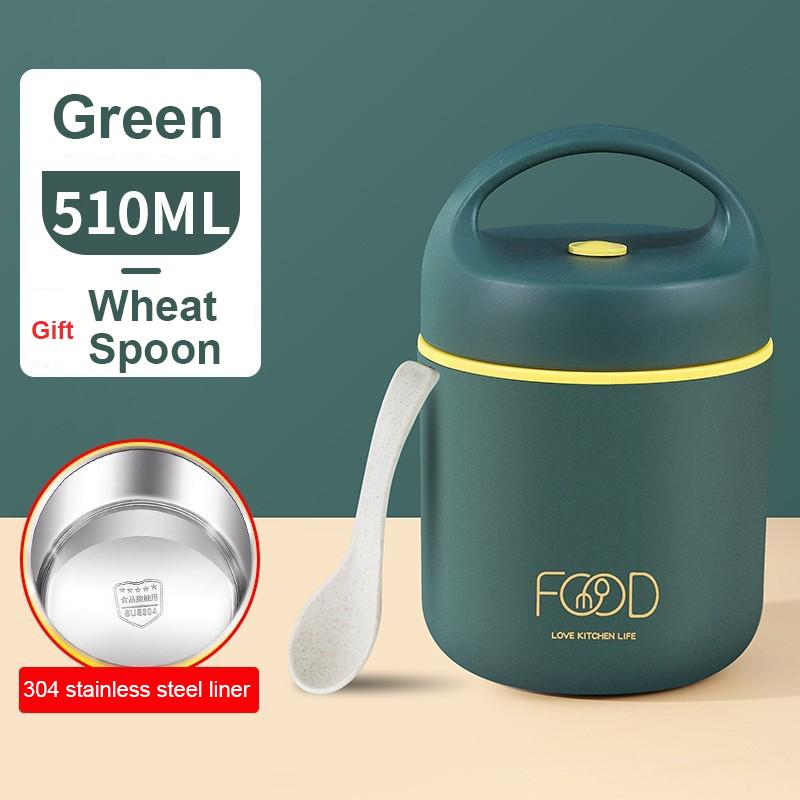 Stainless Steel Vacuum Thermal Lunch Box Insulated Lunch Bag Food Warmer Soup Cup Thermos Containers Bento Lunch Box for Kids