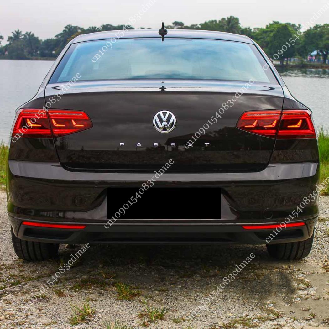 

For Volkswagen Passat B8.5 Variant Sedan 2020 2021 2022 2023 Exhaust Chrome Rear Bumper Decorative Strip ABS Spoiler Body Kits Chrome-Sedan