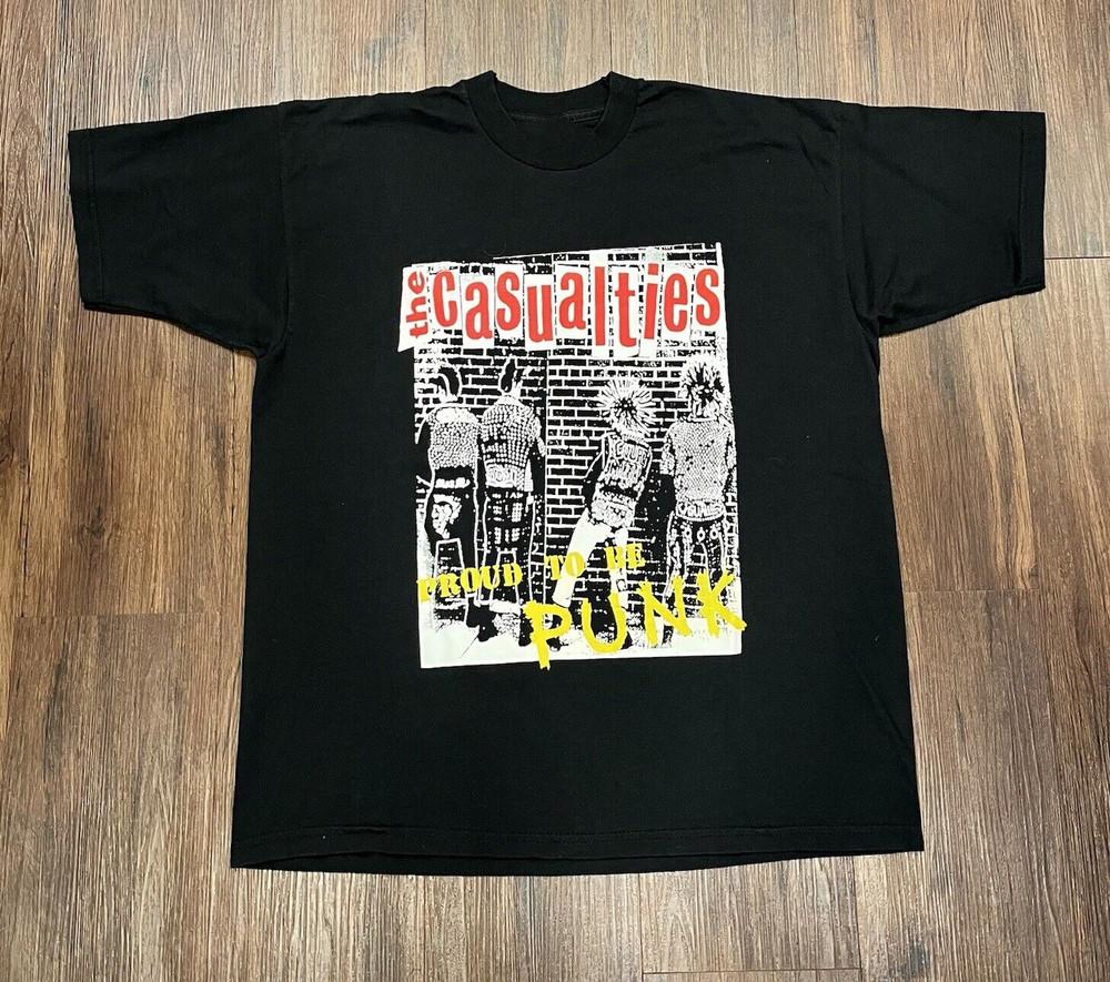 The Casualties Gift For Friends Black T-Shirt Cotton All Size Unisex T-Shirt XXXL