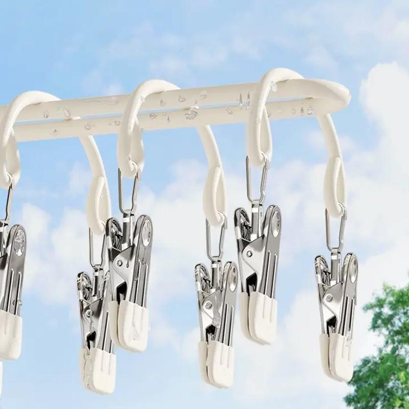 Design 20-Clip Stainless Steel Sock Drying Rack – A Multi-Functional Household Tool For Drying Socks, Underwear