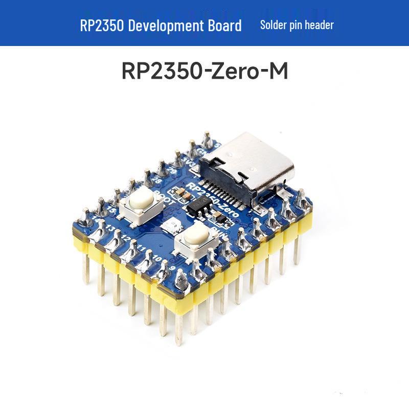 RP2350-Zero Dev Board: Raspberry Pi RP2350 with Optional Pin Headers for Unused IO
