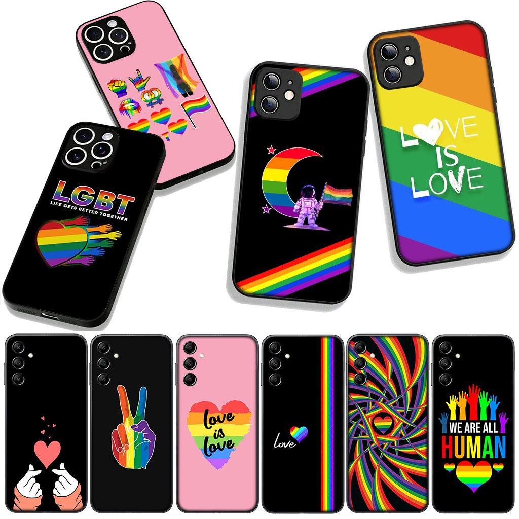 for Motorola Moto G54 G05 G24 G45 G55 G75 G85 G15 G57 G86 Power Edge 50 30 Ultra Fusion neo Pro Case love is love Rainbow LGBT