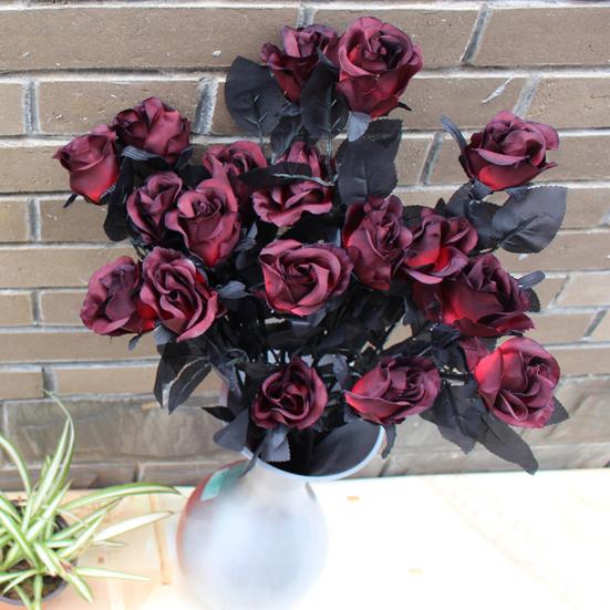 1Pc Smooth Surface Fake Flower Fadeless Plastic Wedding Props Artificial Plant