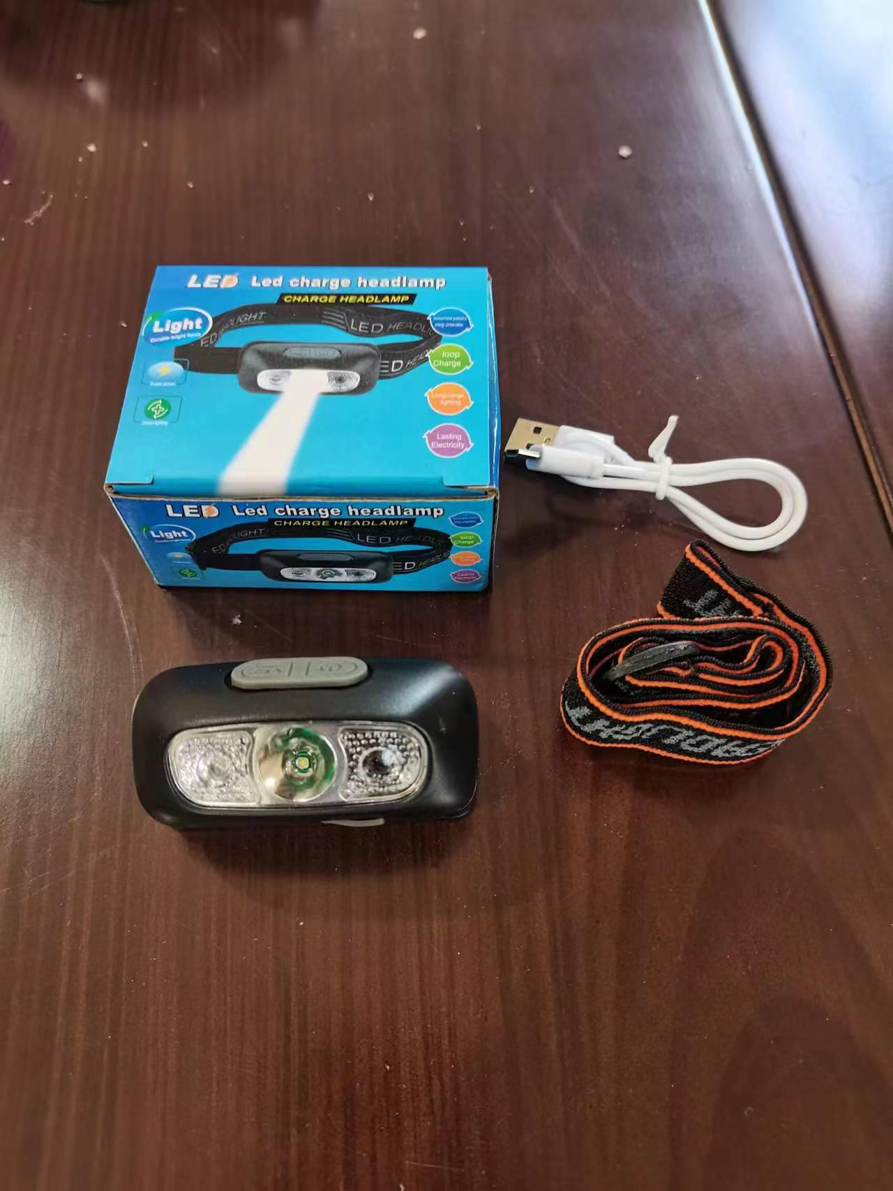 

Перезаряжаемый светодиодный налобный фонарь с USB для ночной рыбалки и бега - Высокая яркость, Налобный, Компактный, Для использования на открытом воздухе