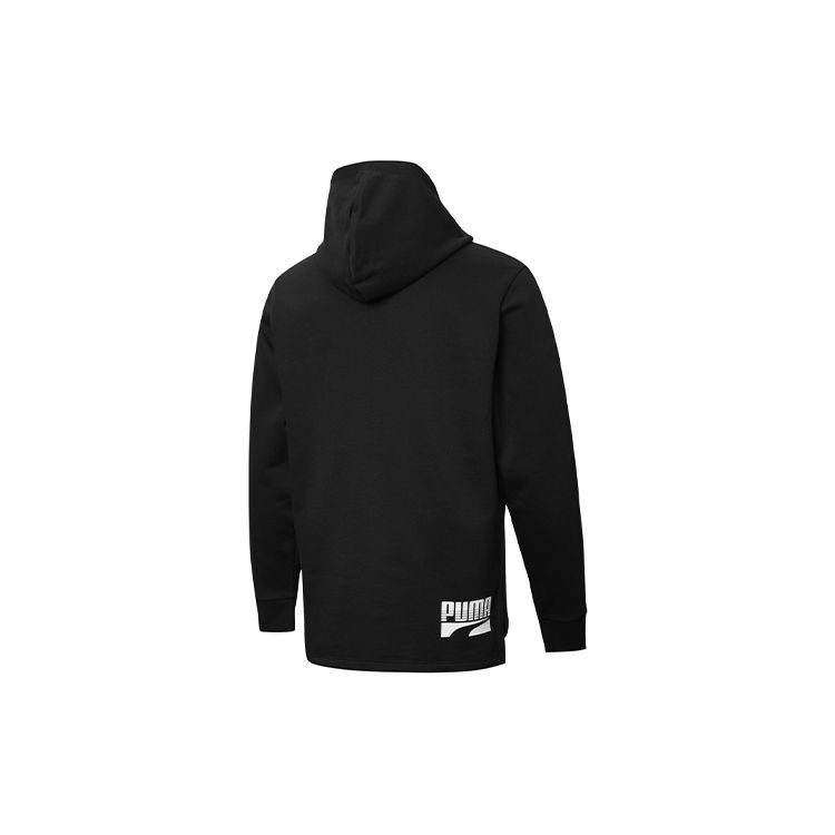 Puma Rebel Bold Logo Print Hoodie Men Sweatshirt Black 581061-01