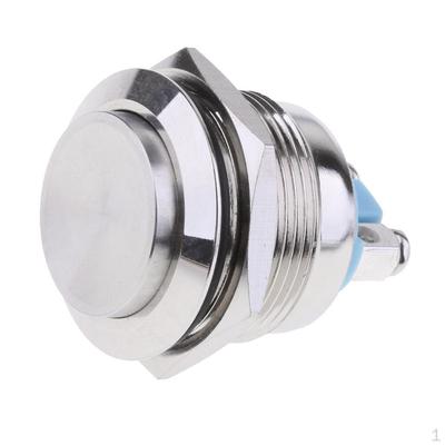 1NO 22mm ON OFF Claxon Resetabil Metal Impingere Impingere Impingere din Otel Inoxidabil