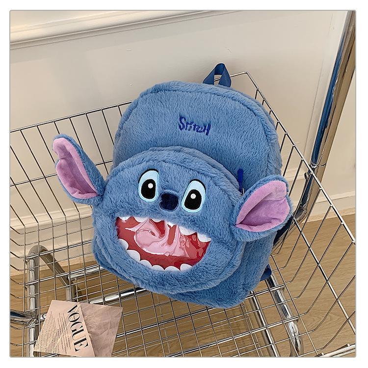 Cartoon Stitch Monster Plüschrucksack - Niedliche Ita-Tasche für Studenten