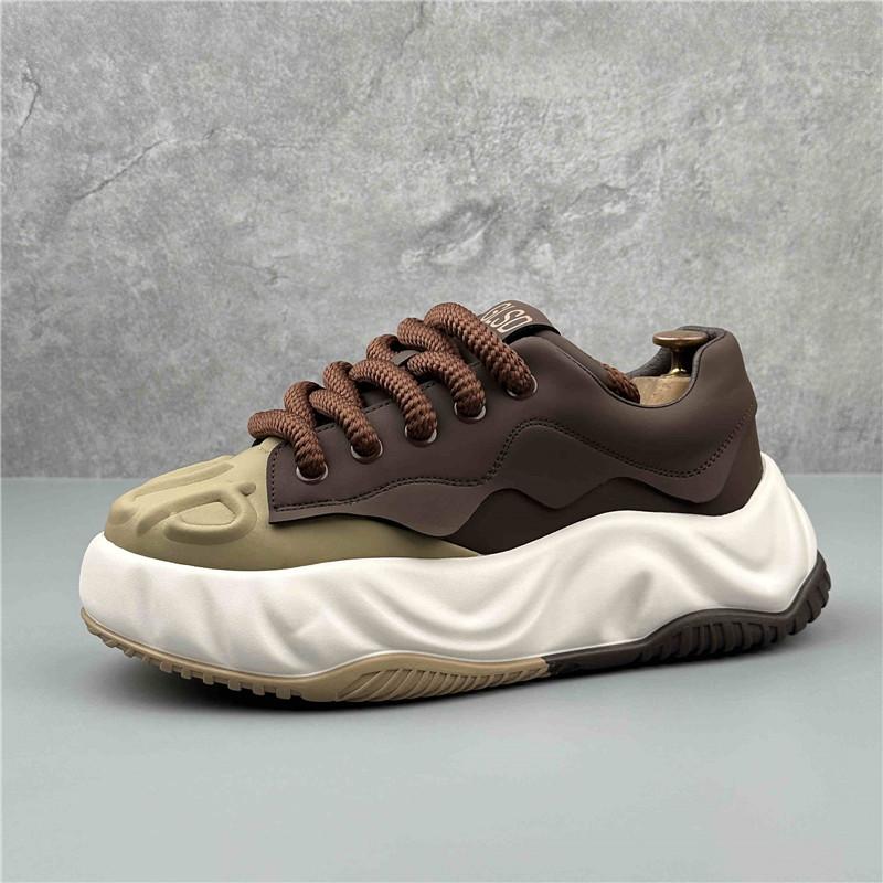 Fashion New Designer Men's Comfort Two Tone Mixed Patchwork All Match Causal Shoes Flats Male Sports Walking Sneakers Zapatos Hombre