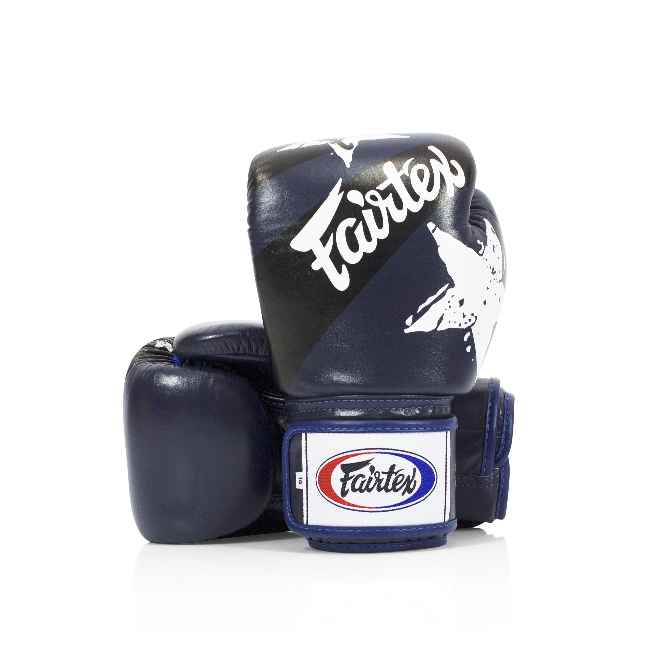 Fairtex Echte Leder Boxhandschuhe BGV1 Nation Blue 12oz