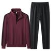 Spring Autumn Men's Tracksuit Cotton Sports Suit Sweatshirt  2-piece Set Middle-Aged And Elderly Casual Cardigan Hoodies Set