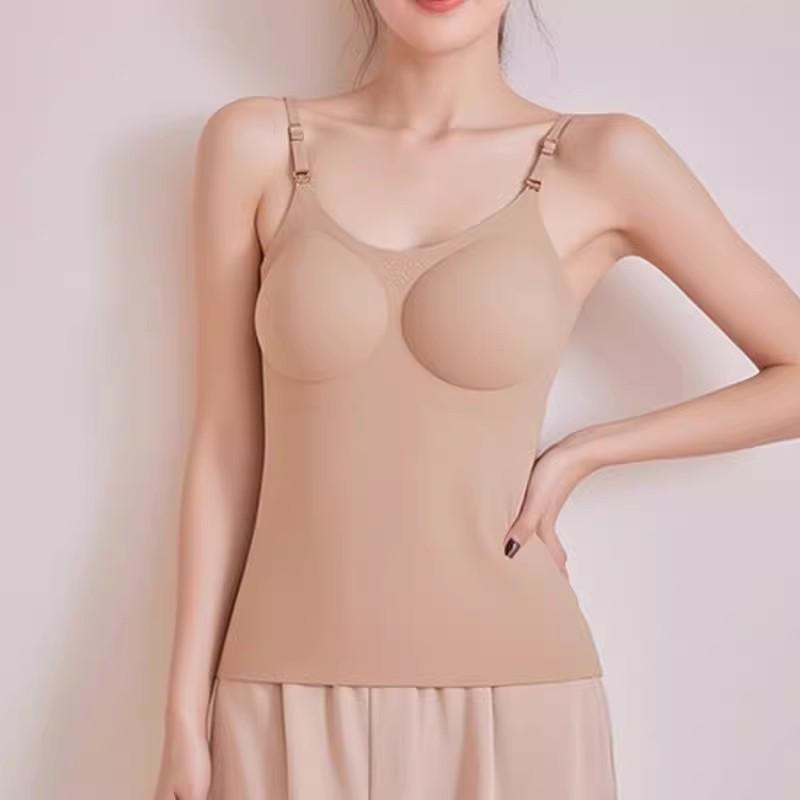 Jingqi Maternity Nursing Camisole with Built-in Bra, Warm Plus Velvet Vest for Postpartum Breastfeeding and Pregnancy (Autumn/Winter).