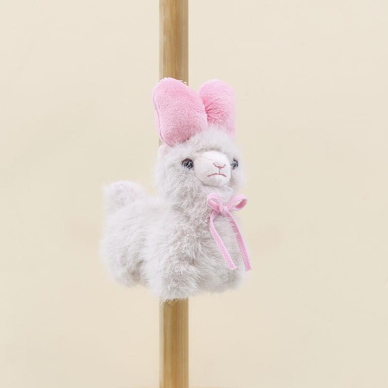 Pendant Alpaca Bow Plush Toy Claw Machine Doll Bag Hanging Children Decoration