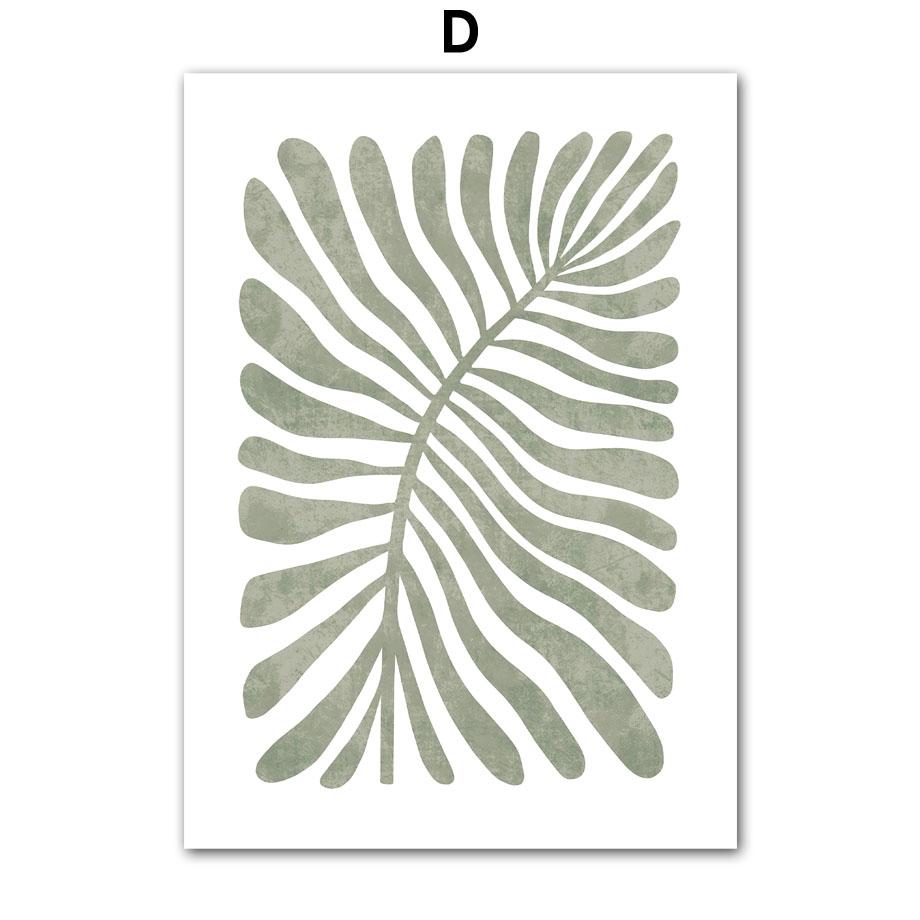 Abstract Sun Moon Monstera Leaves Lines Boho Art Canvas Painting Nordic Posters And Prints Wall Pictures For Living Room Decor