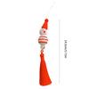 Christmas Theme Phone Lanyard Puppet Pendant Strap Detachable Beaded Phone Chain Keyring Portable Accessory for Women